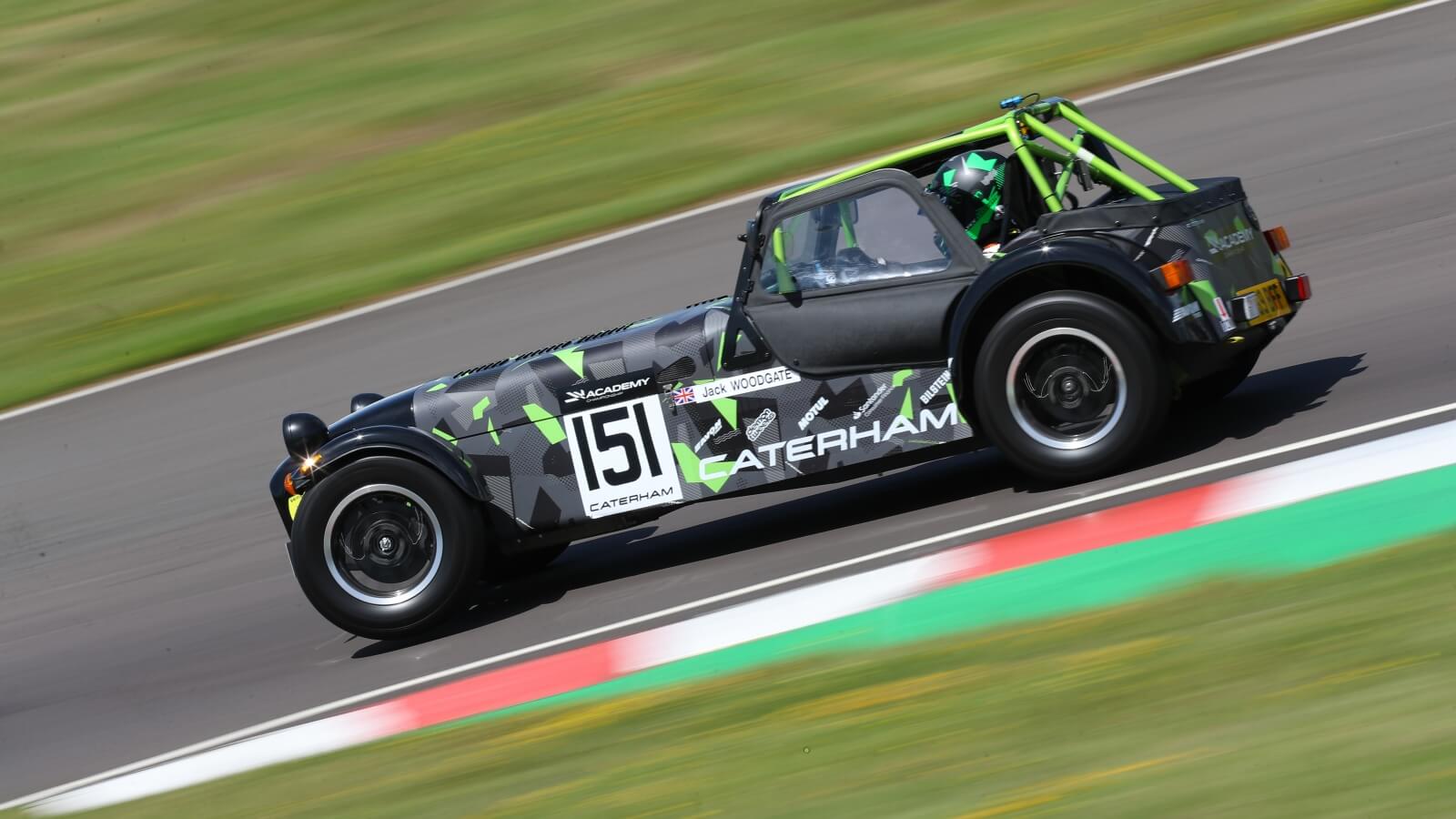 Caterham Academy race car on grid